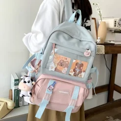 Kawaii Therapy Preppy Backpacks | Korea Style Backpacks<Kawaii Korea Style Soft Pastel Backpack