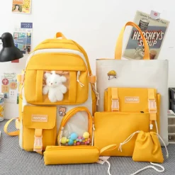 Kawaii Therapy School Backpacks | Preppy Backpacks<Kawaii Korea Style Student Backpack Set (5pcs) – Limited Edition