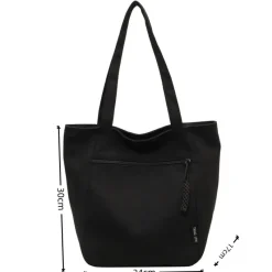 Kawaii Therapy Tote Bags | Shoulder Bags<Kawaii Korean Aesthetic Minimalist Canvas Tote Bag