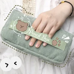 Kawaii Therapy Pencil Cases<Kawaii Korean Bear Canvas Style Pencil Case