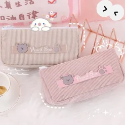 Kawaii Therapy Pencil Cases<Kawaii Korean Bear Canvas Style Pencil Case