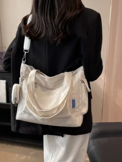 Kawaii Therapy Shoulder Bags | Korea Style Backpacks<Kawaii Korean Style Canvas Crossbody Tote Bag
