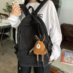 Kawaii Therapy School Backpacks | Korea Style Backpacks<Kawaii Korean Style Corduroy College Backpack