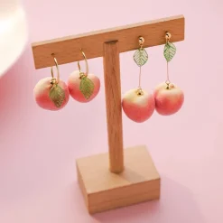 Kawaii Therapy Earrings<Kawaii Korean Style Peach Earrings – Limited Edition