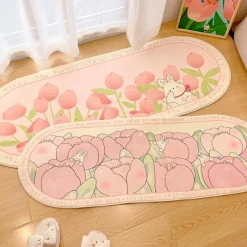 Kawaii Therapy Mats<Kawaii Korean Tulip Bedroom Carpet Mat – Limited Edition