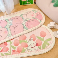 Kawaii Therapy Mats<Kawaii Korean Tulip Bedroom Carpet Mat – Limited Edition