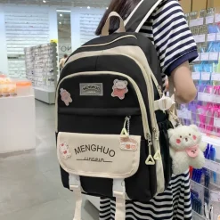 Kawaii Therapy School Backpacks | Preppy Backpacks<Kawaii Large Capacity College Fashion Backpack Set (2pcs)