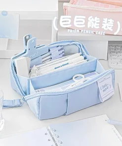 Kawaii Therapy Pencil Cases<Kawaii Large Capacity Pastel Prism Zipper Pencil Case