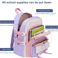 Kawaii Therapy School Backpacks | Large Backpacks<Kawaii Large Capacity Waterproof Pastel School Backpack
