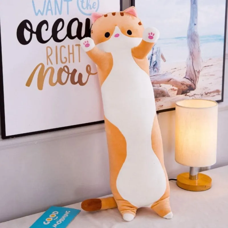 Kawaii Therapy Cute Stuffed Animals | Giant Stuffed Animals<Kawaii Long Cat Pillow Plush XL (90cm)