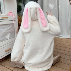 Kawaii Therapy Clothing<Kawaii Lovely Bunny Ears Harajuku Hoodie – Limited Edition