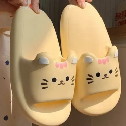 Kawaii Therapy Slippers<Kawaii Lovely Cat Pastel Slippers – Limited Edition