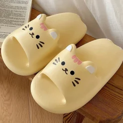 Kawaii Therapy Slippers<Kawaii Lovely Cat Pastel Slippers – Limited Edition