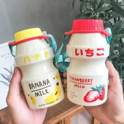 Kawaii Therapy Bottles<Kawaii Milk Fruit Plastic Bottle (480ml)