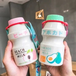 Kawaii Therapy Bottles<Kawaii Milk Fruit Plastic Bottle (480ml)