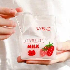 Kawaii Therapy Bottles<Kawaii Milk Square Glass Cup (380ml) – Limited Edition