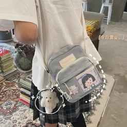 Kawaii Therapy Tote Bags | Mini Bags<Kawaii Mini Canvas Harajuku Sling Bag