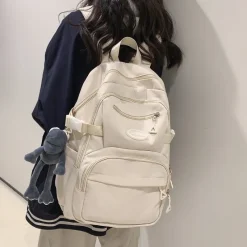 Kawaii Therapy Preppy Backpacks | Large Backpacks<Kawaii Multipocket Solid Pastel Korea Style Backpack