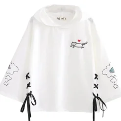 Kawaii Therapy Clothing<Kawaii Neko Cat Cloud Korea Style Hoodie – Limited Edition