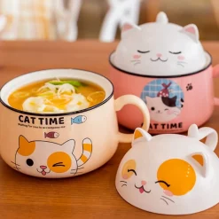 Kawaii Therapy Bottles<Kawaii Neko Cat Japanese Style Ceramic Bowl – Limited Edition