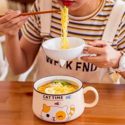 Kawaii Therapy Bottles<Kawaii Neko Cat Japanese Style Ceramic Bowl – Limited Edition