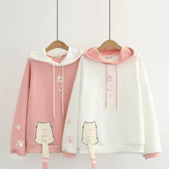 Kawaii Therapy Clothing<Kawaii Neko Cat Tail Harajuku Hoodie – Limited Edition