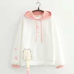 Kawaii Therapy Clothing<Kawaii Neko Cat Tail Harajuku Hoodie – Limited Edition