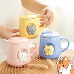Kawaii Therapy Bottles<Kawaii Pastel Cat Ceramic Cup – Limited Edition