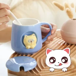 Kawaii Therapy Bottles<Kawaii Pastel Cat Ceramic Cup – Limited Edition