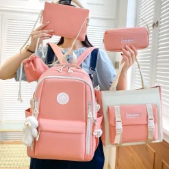 Kawaii Therapy School Backpacks | Preppy Backpacks<Kawaii Pastel Multipocket Harajuku Backpack Set