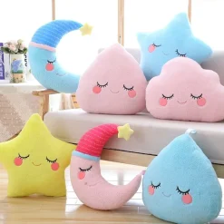 Kawaii Therapy Pillows<Kawaii Pastel Starry Cloud Moon Pillow Plush