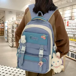 Kawaii Therapy School Backpacks | Preppy Backpacks<Kawaii Pastel Style Large Capacity College Backpack