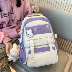 Kawaii Therapy School Backpacks | Preppy Backpacks<Kawaii Pastel Style Large Capacity College Backpack