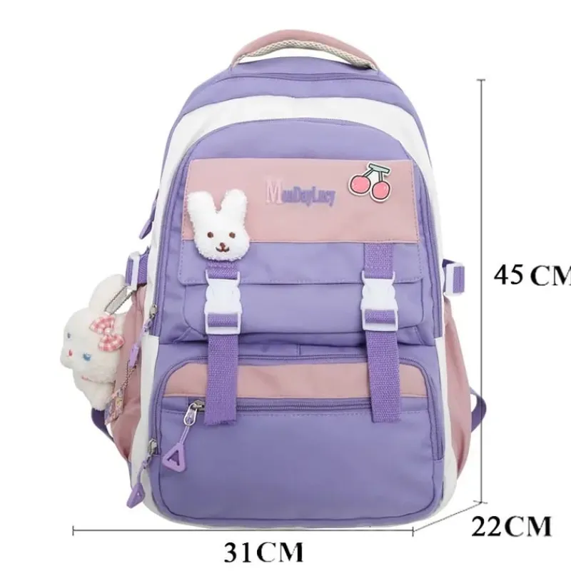 Kawaii Therapy School Backpacks | Preppy Backpacks<Kawaii Pastel Style Large Capacity College Backpack