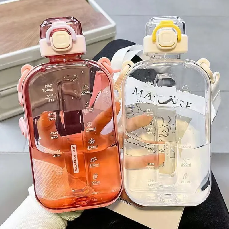 Kawaii Therapy Bottles<Kawaii Pastel Transparent Style Water Bottle (750ml)