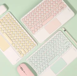 Kawaii Therapy Keyboards & Keycaps<Kawaii Pastel Wireless Keyboard Mouse Set – Limited Edition