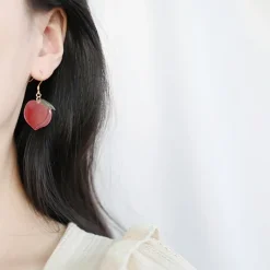 Kawaii Therapy Earrings<Kawaii Pink Peach Acrylic Earrings – Limited Edition