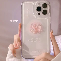 Kawaii Therapy Phonecase<Kawaii Peach Japanese Style Ribbon Phone Case
