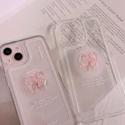 Kawaii Therapy Phonecase<Kawaii Peach Japanese Style Ribbon Phone Case