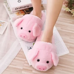 Kawaii Therapy Slippers<Kawaii Piglet Fluffy Slippers