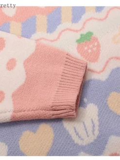 Kawaii Therapy Clothing<Kawaii Strawberry Harajuku Sweater – Limited Edition