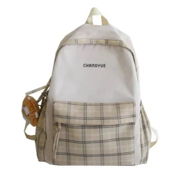 Kawaii Therapy School Backpacks | Preppy Backpacks<Kawaii Plaid Korea Style Canvas Backpack – Limited Edition