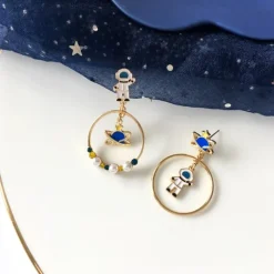 Kawaii Therapy Earrings<Kawaii Planet Astronaut Earrings – Limited Edition