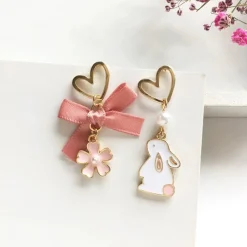 Kawaii Therapy Earrings<Kawaii Rabbit Cherry Blossom Earrings – Limited Edition