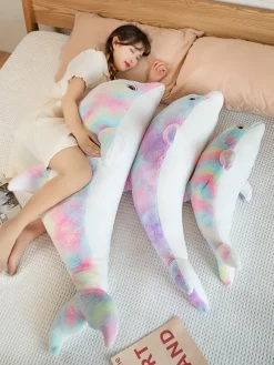 Kawaii Therapy Giant Stuffed Animals | Sea Animal<Kawaii Rainbow Dolphin Plush (120cm) – Jumbo Edition
