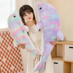 Kawaii Therapy Giant Stuffed Animals | Sea Animal<Kawaii Rainbow Dolphin Plush (120cm) – Jumbo Edition