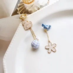 Kawaii Therapy Earrings<Kawaii Sakura Cat Flower Earrings – Limited Edition