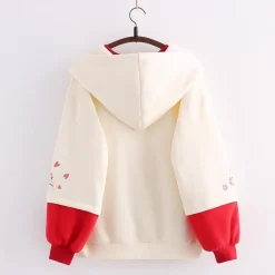 Kawaii Therapy Clothing<Kawaii Sakura Petal Bunny Hoodie – Limited Edition