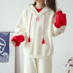 Kawaii Therapy Clothing<Kawaii Sakura Petal Bunny Hoodie – Limited Edition