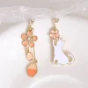 Kawaii Therapy Earrings<Kawaii Sakura Petal Cat Earrings – Limited Edition